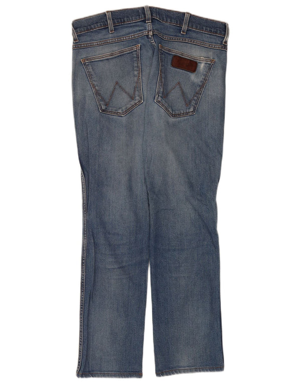 Wrangler Mens Greensboro Straight Jeans W33 L28 Blue Cotton