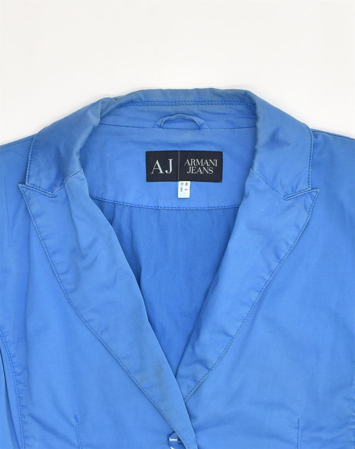 ARMANI JEANS Womens 3 Button Blazer Jacket EU 44 XL  Blue Cotton | Vintage Armani Jeans | Thrift | Second-Hand Armani Jeans | Used Clothing | Messina Hembry 