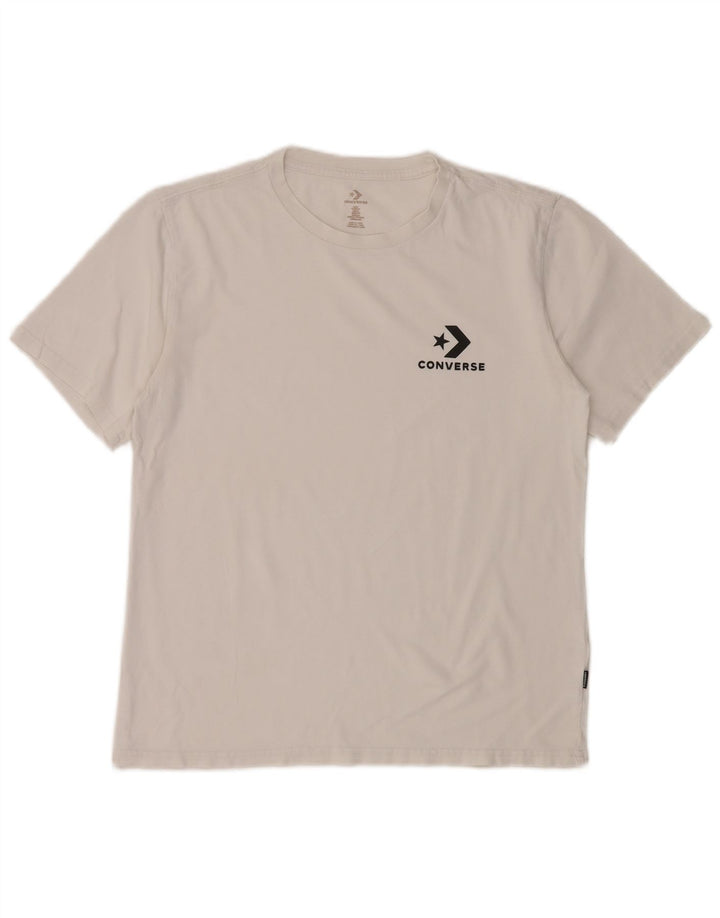 Converse Womens T-Shirt Top UK 14 Medium White