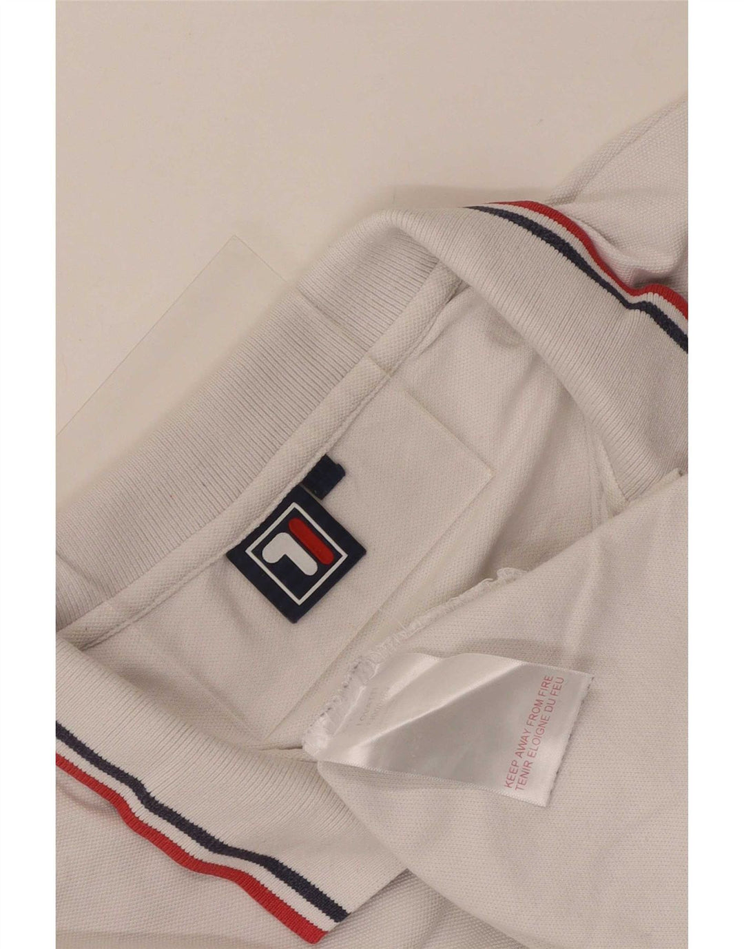 Fila Mens Polo Shirt XL White Cotton