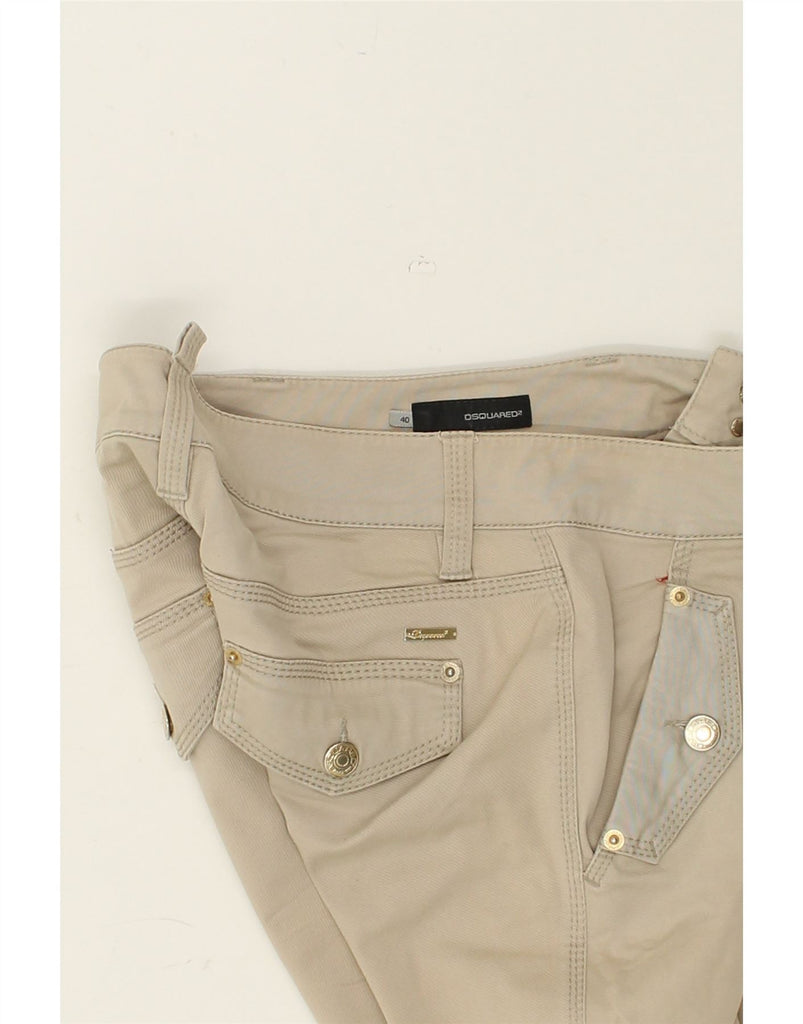 DSQUARED2 Womens Slim Chino Trousers EU 40 Medium W30 L29  Beige | Vintage Dsquared2 | Thrift | Second-Hand Dsquared2 | Used Clothing | Messina Hembry 