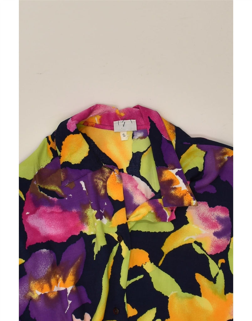 BENETTON Womens Oversized Short Sleeve Shirt UK 10 Small Multicoloured | Vintage Benetton | Thrift | Second-Hand Benetton | Used Clothing | Messina Hembry 