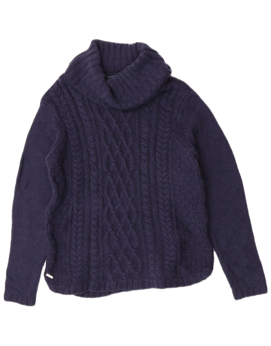 Joules Womens Roll Neck Jumper Sweater UK 12 Medium Navy Blue Acrylic