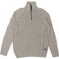 JACK & JONES Mens Zip Neck Jumper Sweater Large Grey Cotton Vintage Jack & Jones and Second-Hand Jack & Jones from Messina Hembry 