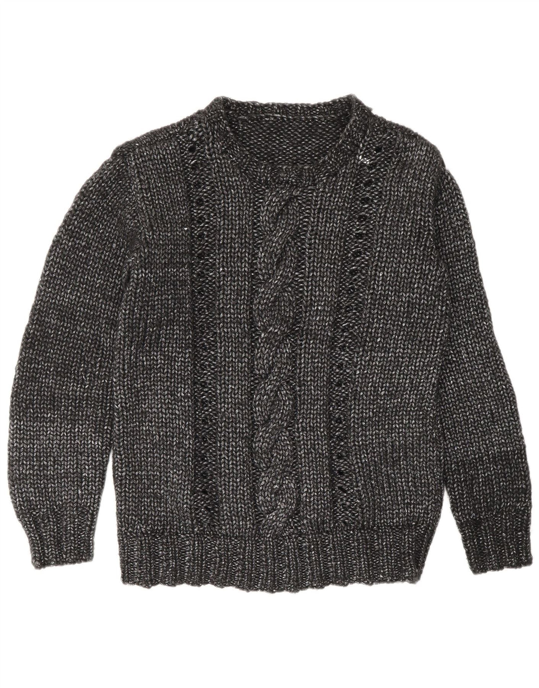 Vintage Womens Crew Neck Jumper Sweater UK 16 Large Grey