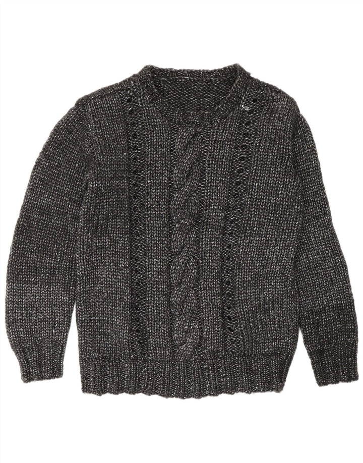 Vintage Womens Crew Neck Jumper Sweater UK 16 Large Grey