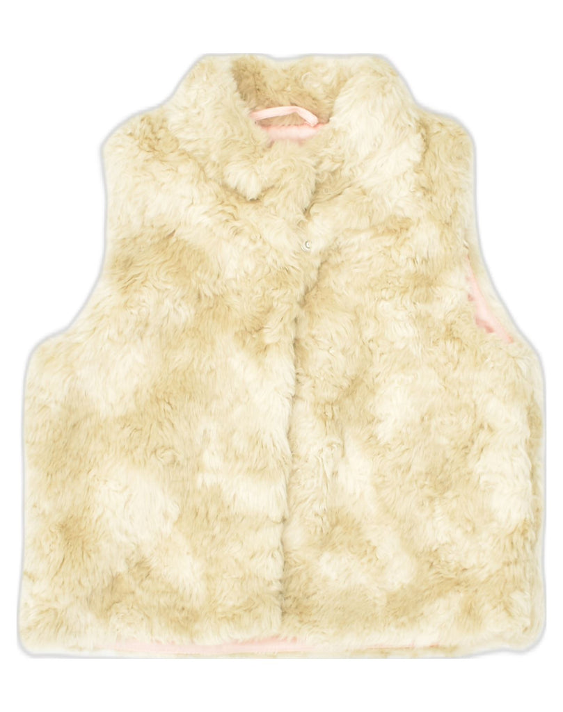 TOM TAILOR Girls Faux Fur Gilet 9-10 Years Beige Acrylic | Vintage Tom Tailor | Thrift | Second-Hand Tom Tailor | Used Clothing | Messina Hembry 