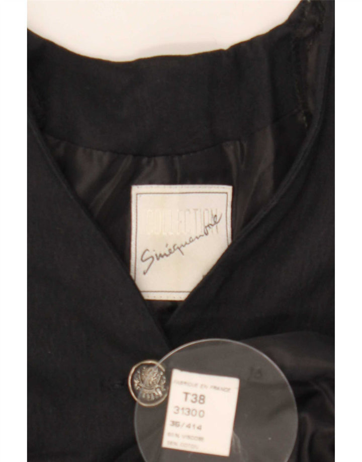 Sinequanone Womens 4 Button Blazer Jacket IT 38 XS Black Viscose
