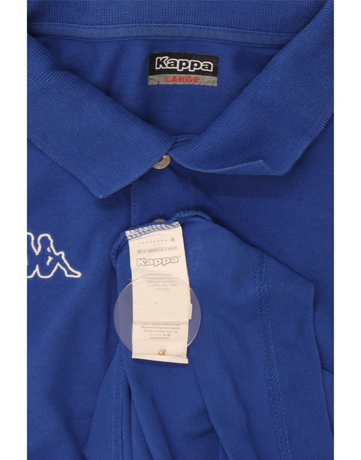 Kappa Mens Polo Shirt Large Blue Cotton