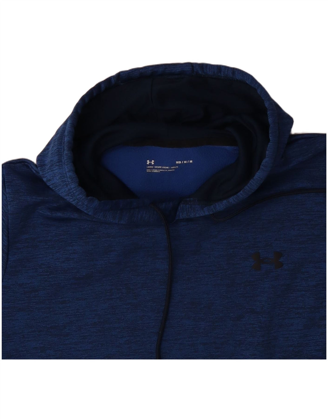 UNDER ARMOUR Mens Loose Fit Hoodie Jumper Medium Blue Flecked Polyester