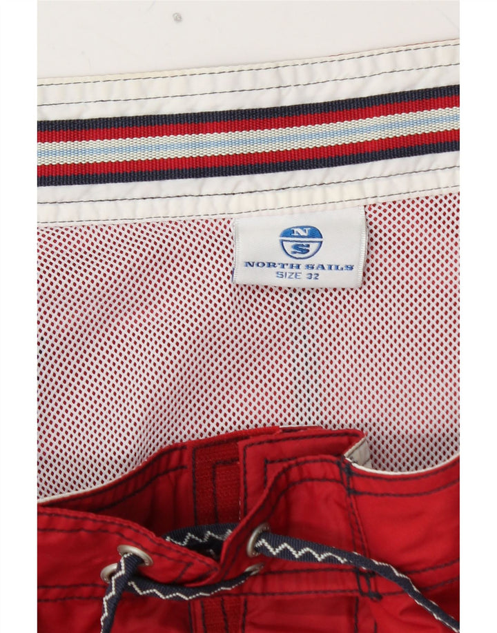 NORTH SAILS Mens Graphic Swimming Shorts Medium Red Polyamide