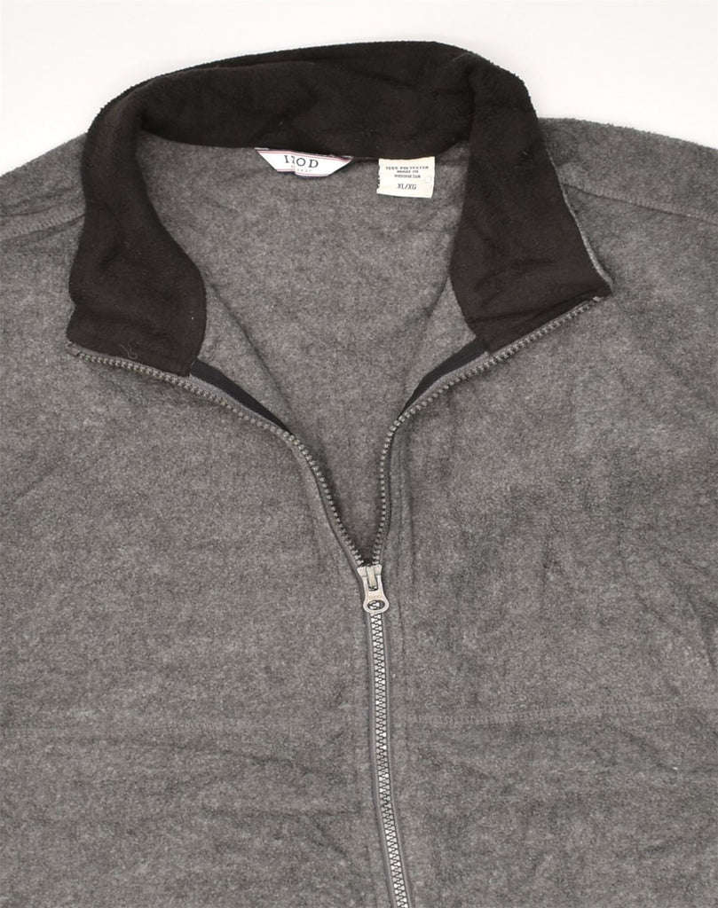 IZOD Mens Fleece Gilet UK 42 XL Grey Polyester | Vintage Izod | Thrift | Second-Hand Izod | Used Clothing | Messina Hembry 