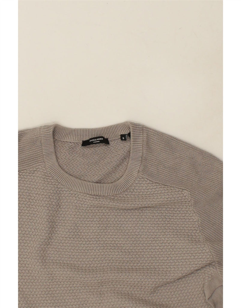 JACK & JONES Mens Crew Neck Jumper Sweater Small Grey Cotton | Vintage Jack & Jones | Thrift | Second-Hand Jack & Jones | Used Clothing | Messina Hembry 