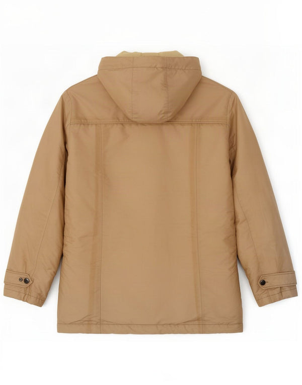 Paul & Shark Womens Hooded Parka Jacket UK 18 XL Beige Polyester