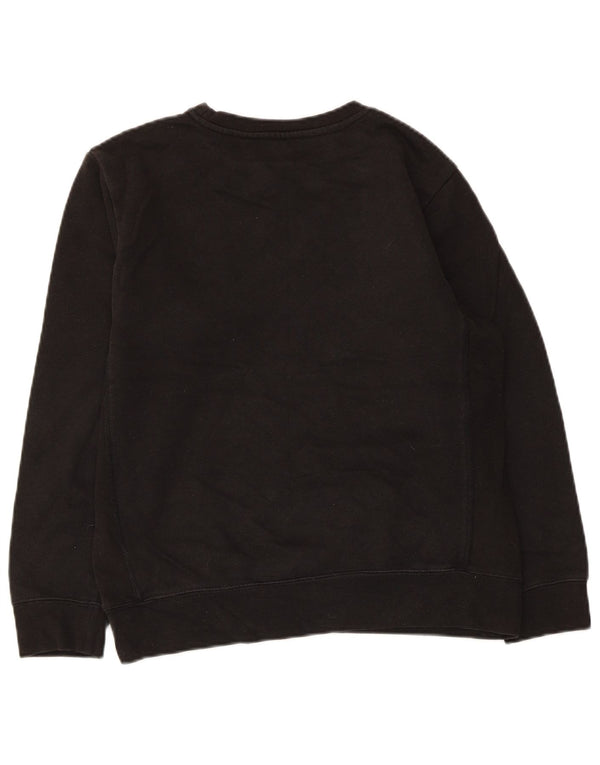 Champion Girls Graphic Sweatshirt Jumper 11-12 Years Large Black Cotton