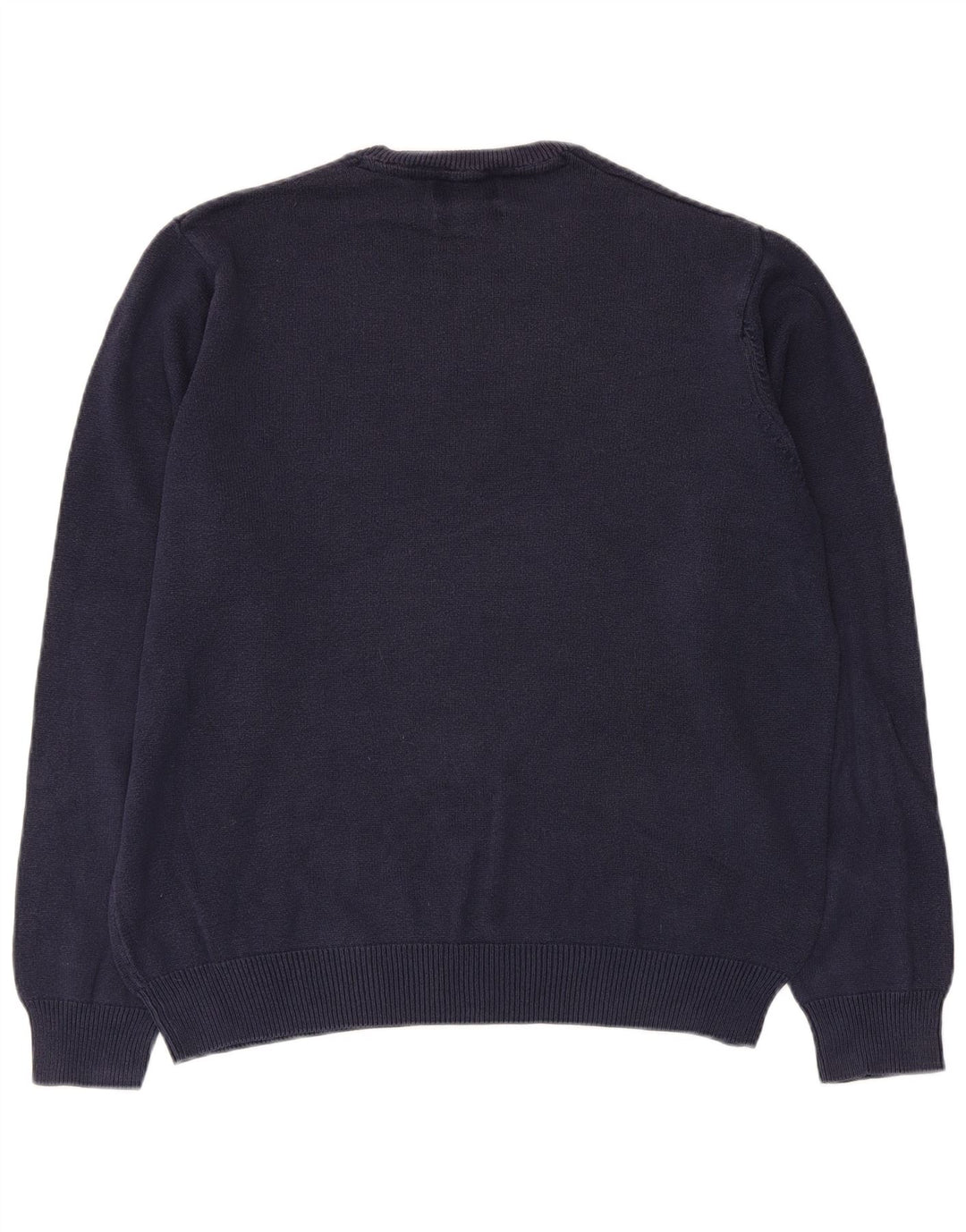 Marks & Spencer Mens Crew Neck Jumper Sweater Medium Navy Blue Cotton