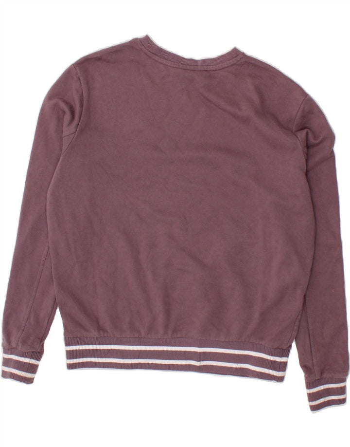 FILA Womens Sweatshirt Jumper UK 14 Medium Maroon Cotton Vintage Fila and Second-Hand Fila from Messina Hembry 