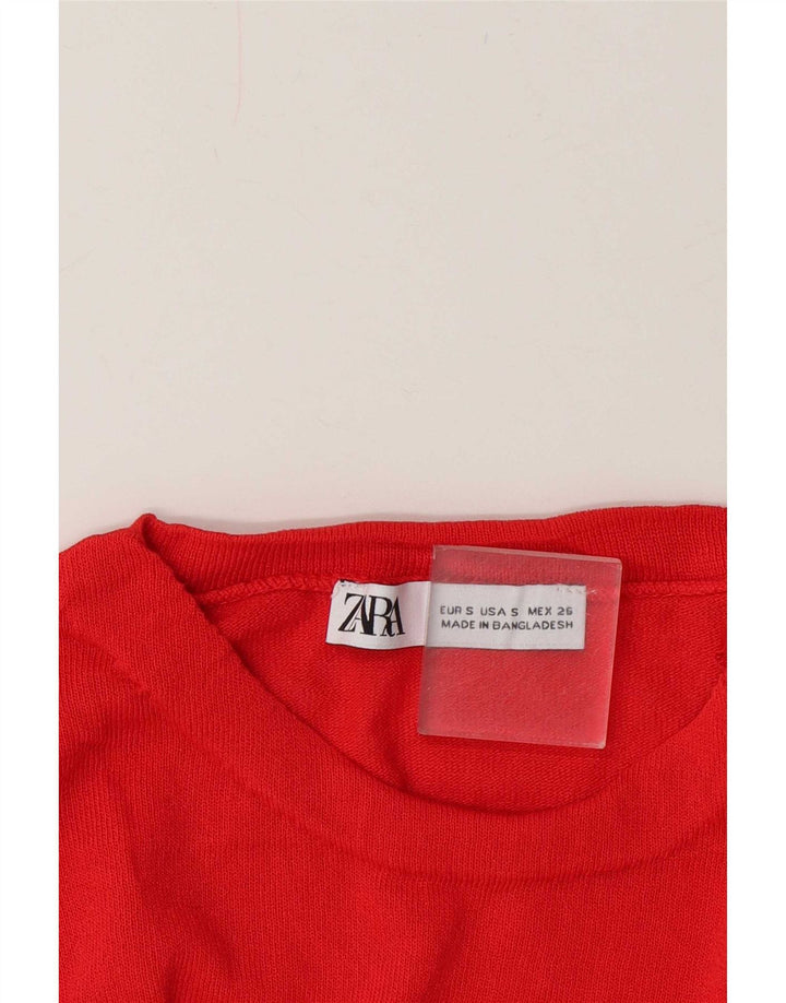 Zara Womens Blouse Top UK 10 Small Red