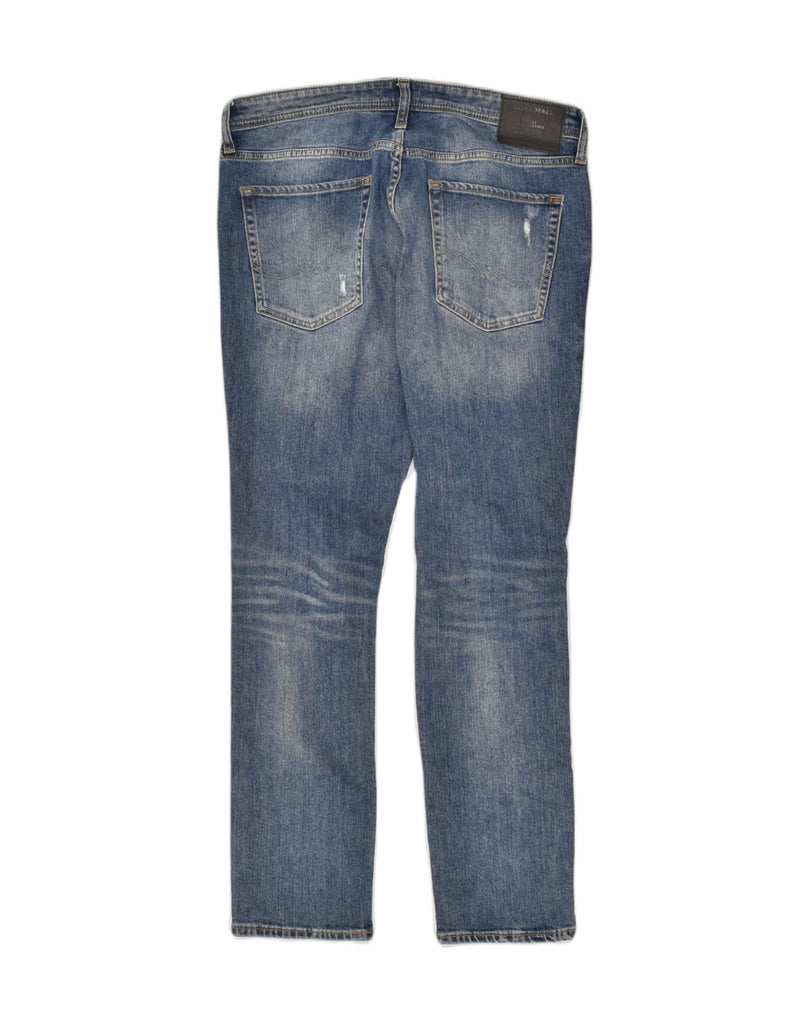 JACK & JONES Mens GLENN Distressed Slim Jeans W36 L32 Blue Cotton | Vintage Jack & Jones | Thrift | Second-Hand Jack & Jones | Used Clothing | Messina Hembry 