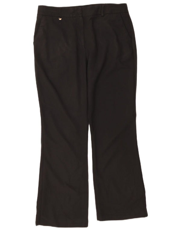 M&Co Womens Bootcut Casual Trousers UK 14 Large W36 L28 Black Polyester