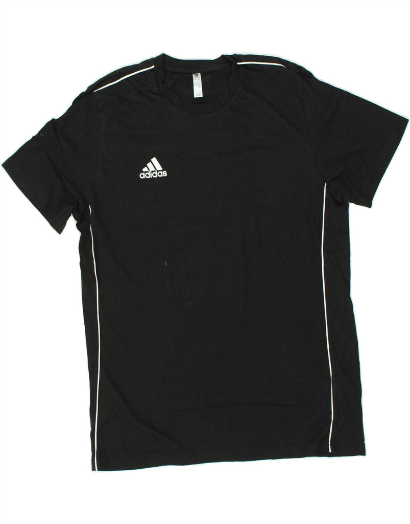 ADIDAS Mens T-Shirt Top Large Black Cotton | Vintage Adidas | Thrift | Second-Hand Adidas | Used Clothing | Messina Hembry 