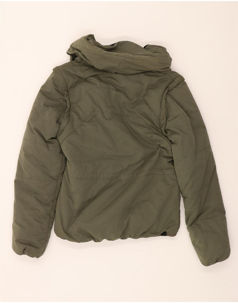 BENCH Womens Hooded Padded Jacket UK 18 XL Green Polyester Vintage Bench and Second-Hand Bench from Messina Hembry 