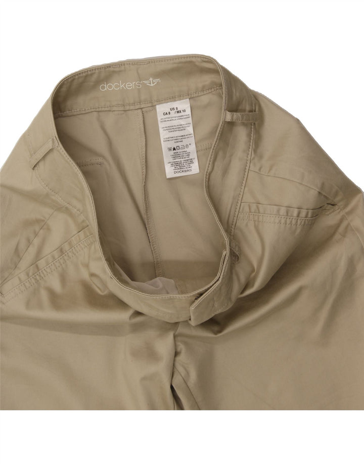 DOCKERS Womens Straight Capri Trousers US 8 Medium W32 L21 Beige Cotton Vintage Dockers and Second-Hand Dockers from Messina Hembry 