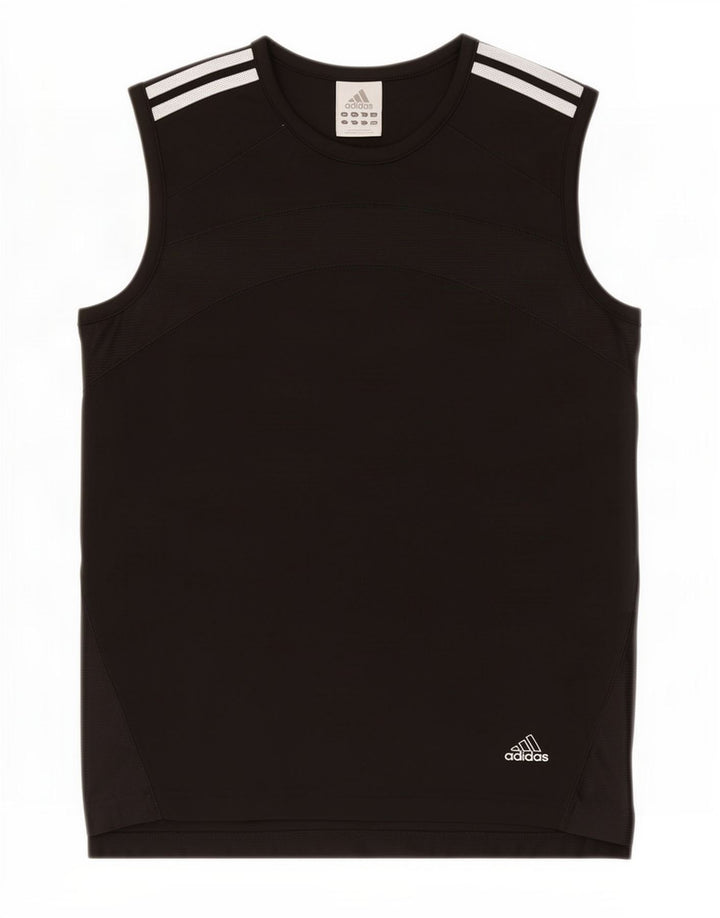 Adidas Mens Vest Top Small Black Polyester