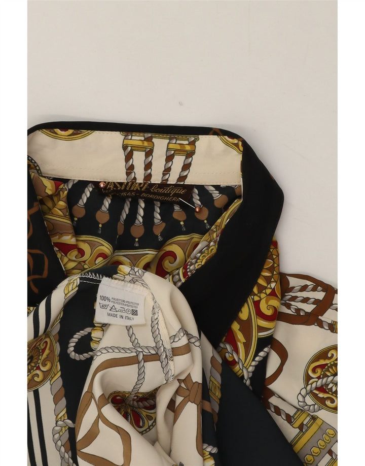 VINTAGE Womens Abstract Pattern Shirt UK 18 XL Multicoloured Polyester