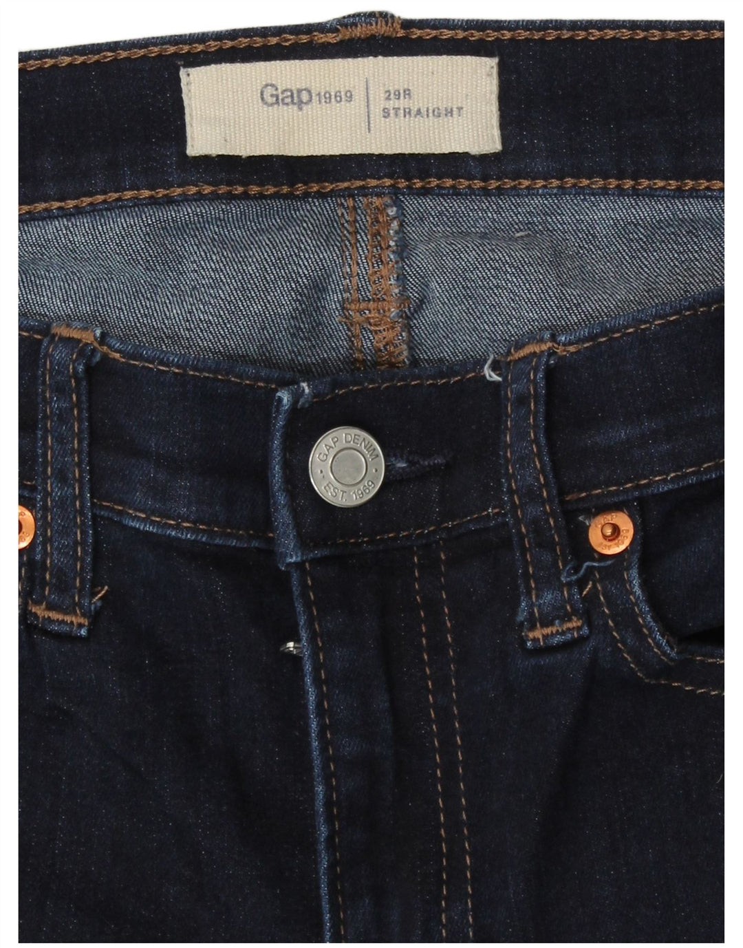 Gap Womens Straight Jeans W29 L29 Navy Blue