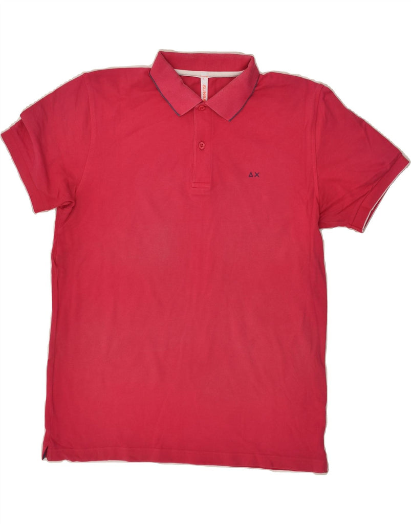 SUN68 Mens Polo Shirt Large Pink Cotton | Vintage Sun68 | Thrift | Second-Hand Sun68 | Used Clothing | Messina Hembry 