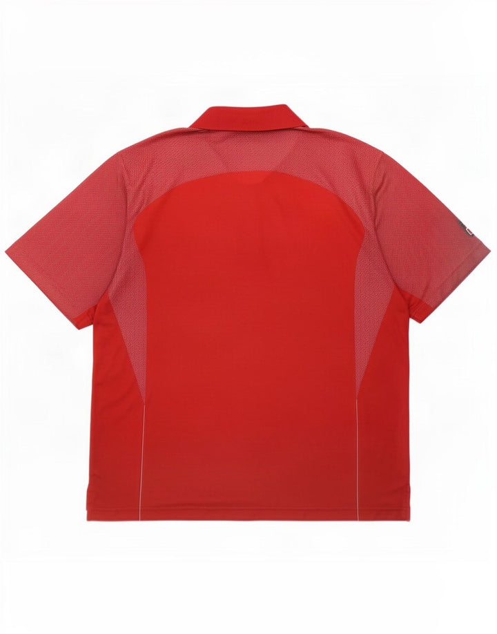Izod Mens Polo Shirt XL Red Polyester