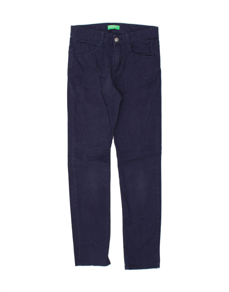BENETTON Boys Slim Casual Trousers 11-12 Years W26 L29 Navy Blue | Vintage Benetton | Thrift | Second-Hand Benetton | Used Clothing | Messina Hembry 