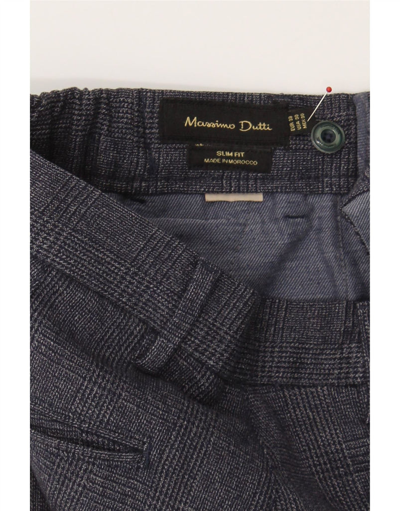 MASSIMO DUTTI Mens Chino Trousers EU 38 Small W30 L30 Navy Blue Vintage Massimo Dutti and Second-Hand Massimo Dutti from Messina Hembry 