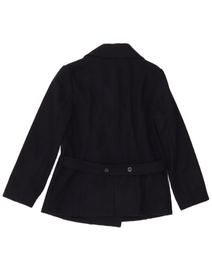 Ellesse Womens Pea Coat UK 14 Large Navy Blue Wool