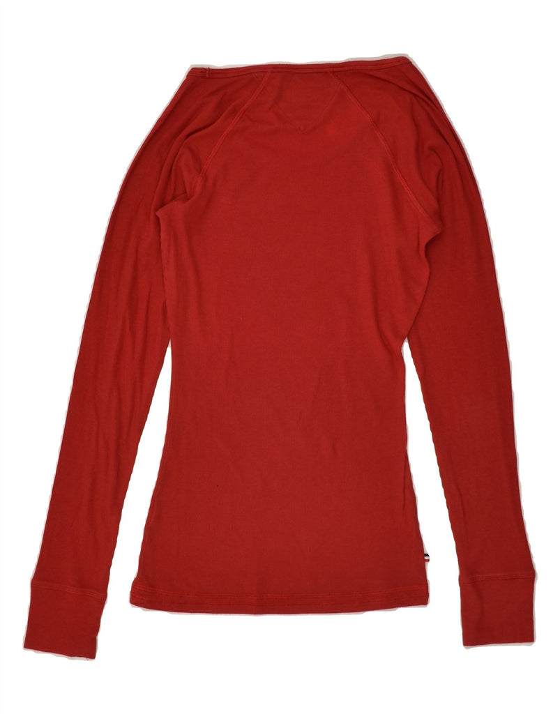 TOMMY HILFIGER Womens Top Long Sleeve UK 12 Medium Red Vintage Tommy Hilfiger and Second-Hand Tommy Hilfiger from Messina Hembry 