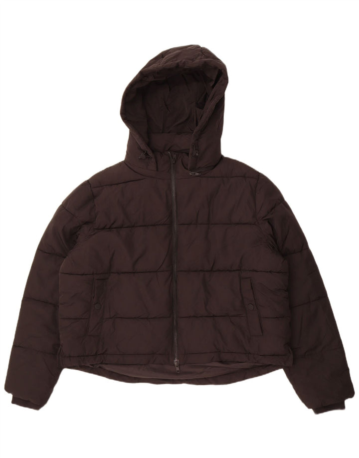 French Connection Womens Oversized Crop Padded Jacket UK 16 Large Black