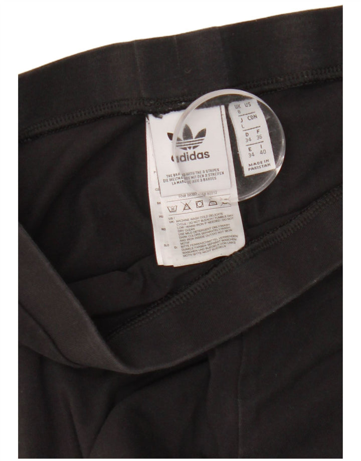 Adidas Womens Leggings UK 8 Small Black Cotton