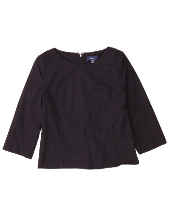 GANT Womens 3/4 Sleeve Blouse Top UK 6 XS Navy Blue