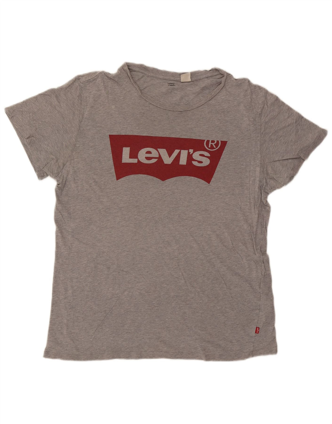 Levi's Mens Graphic T-Shirt Top XL Grey Flecked Cotton