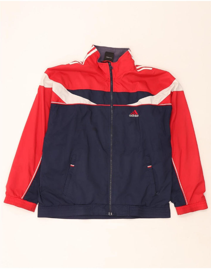 Adidas Mens Tracksuit Top Jacket UK 38/40 Medium Navy Blue Colourblock