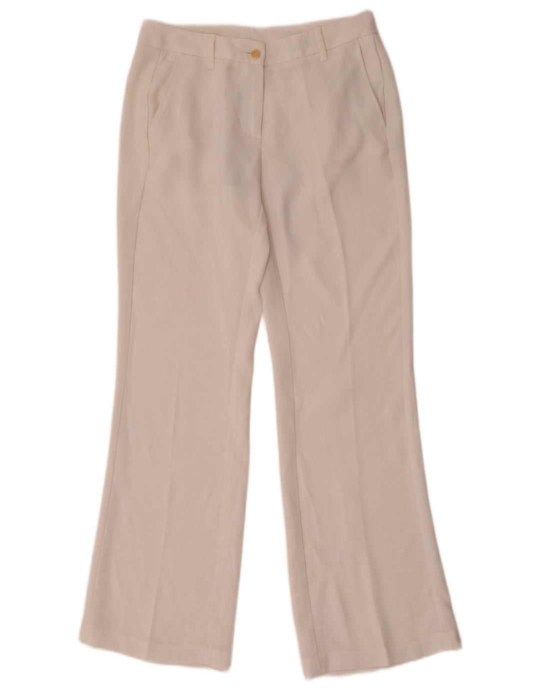 Benetton Womens Bootcut Chino Trousers W28 L30 White