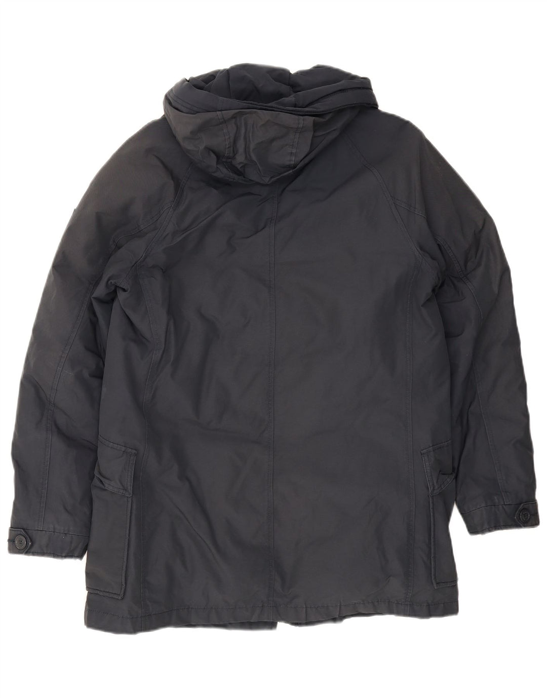 Woolrich Mens Hooded Parka Jacket UK 36 Small Navy Blue