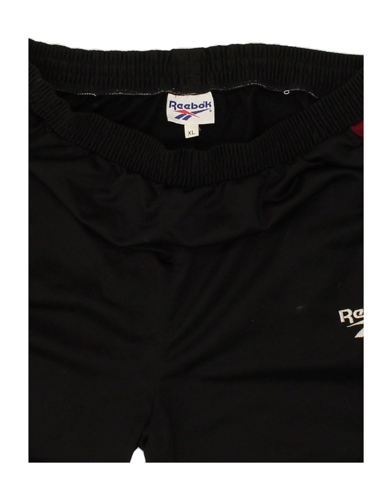 REEBOK Mens Tracksuit Trousers XL Black Polyester Vintage Reebok and Second-Hand Reebok from Messina Hembry 