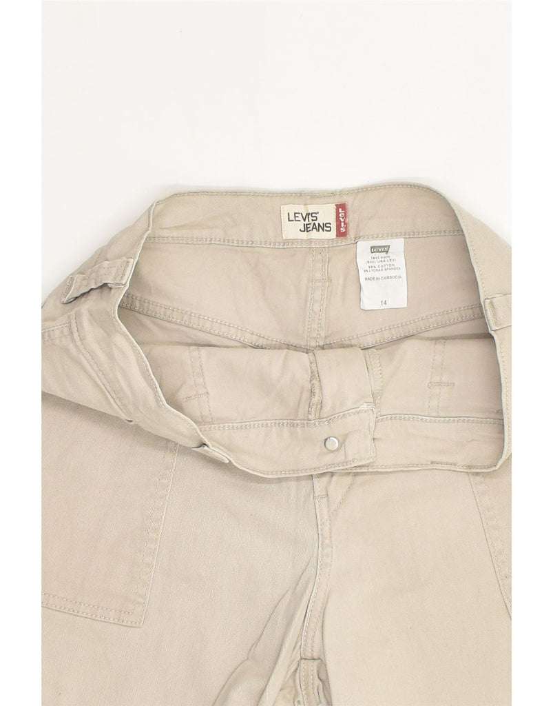 LEVI'S Womens Denim Shorts US 14 XL W32 Beige Cotton | Vintage Levi's | Thrift | Second-Hand Levi's | Used Clothing | Messina Hembry 