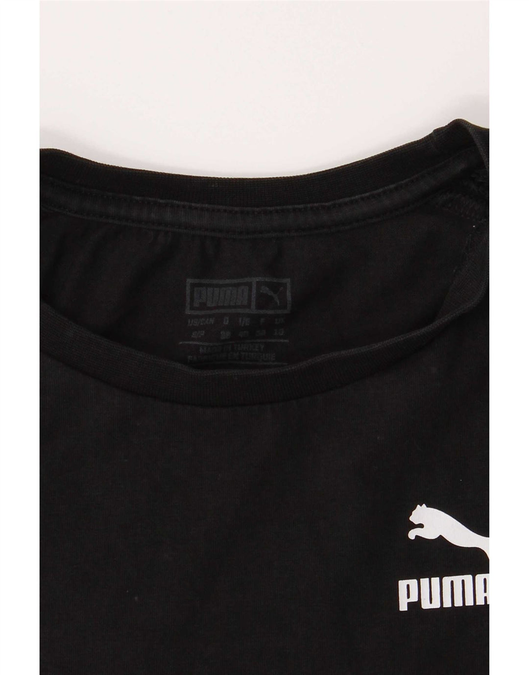Puma Womens Crop Top Long Sleeve UK 10 Small Black