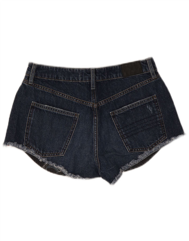 Superdry Womens Denim Shorts W28 Medium Navy Blue Cotton