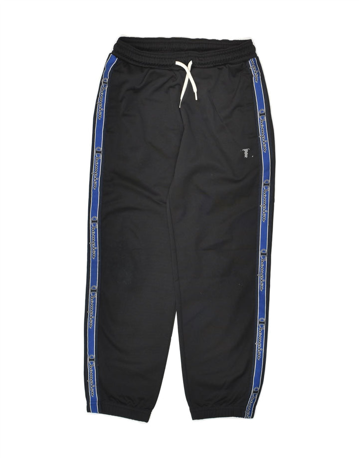 CHAMPION Boys Tracksuit Trousers Joggers 5-6 Years XS  Black Polyester | Vintage Champion | Thrift | Second-Hand Champion | Used Clothing | Messina Hembry 