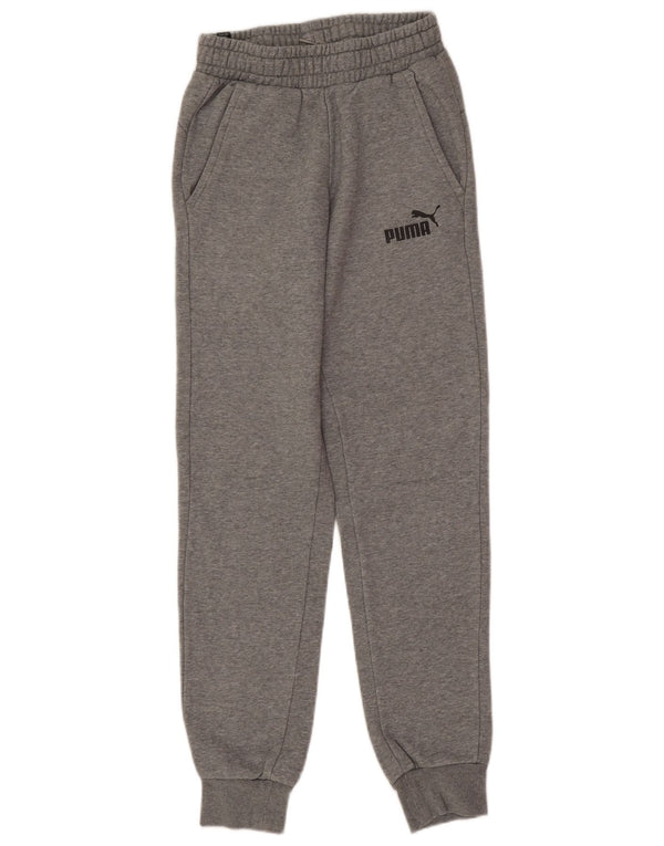 Puma Womens Tracksuit Trousers Joggers UK 4 XS Grey Cotton