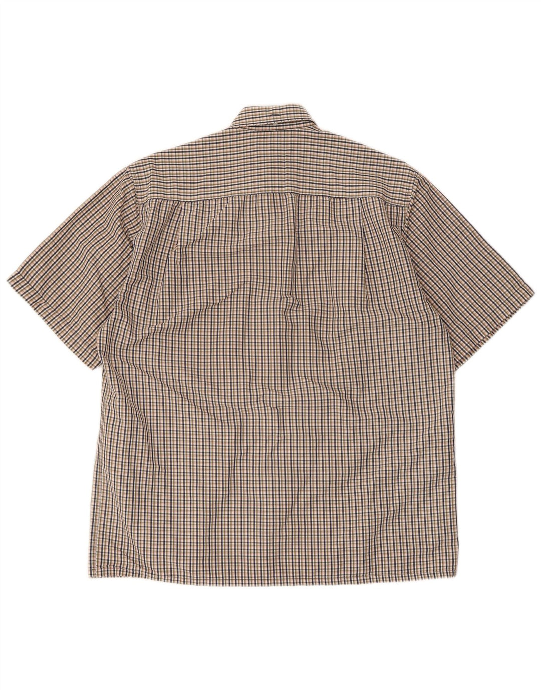 Nautica Mens Short Sleeve Shirt Small Multicoloured Check Cotton